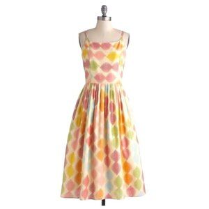 Modcloth "High Socie-Tea Macaron Dress" HTF